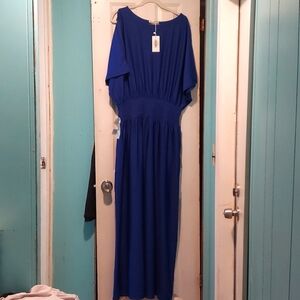 Koh Koh Womens 3x Royal blue floor length semi formal dress